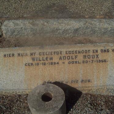 ROUX Willem Adolf 1854-1956