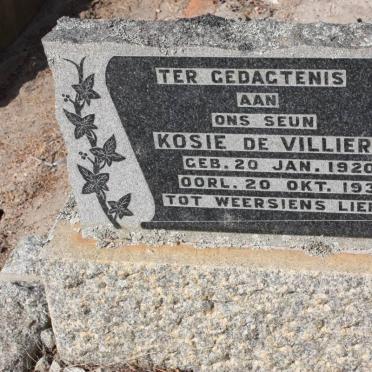 VILLIERS Kosie, de 1920-1934