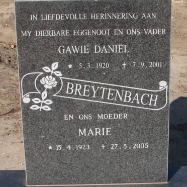 BREYTENBACH Gawie Daniel 1920-2001 &amp; Marie 1923-2005