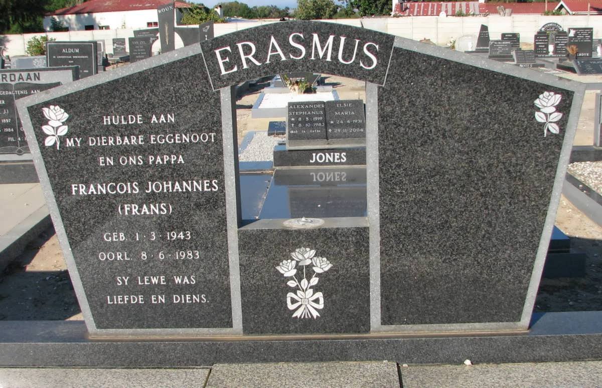 ERASMUS Francois Johannes 1934-1983