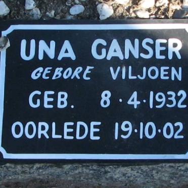 GANSER Una nee VILJOEN 1932-2002