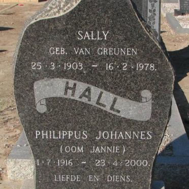HALL Philippus Johannes 1916-2000 &amp; Sally van GRUENEN 1903-1978