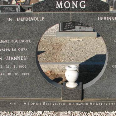MONG J.N. 1909-1985 &amp; J.C. MAREE 1908-1987