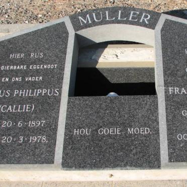 MULLER Carolus Philippus 1897-1978 &amp; Frances Gunter 1914-2002