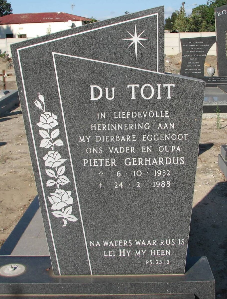 TOIT Pieter Gerhardus, du 1932-1988