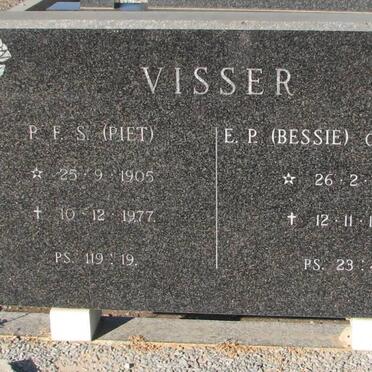 VISSER P.F.S. 1905-1977 &amp; E.P. GERRYTS 1909-1993