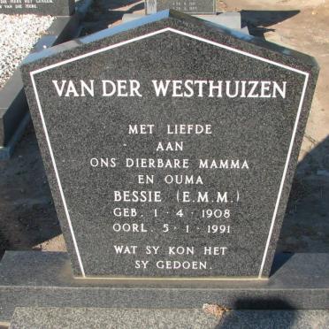 WESTHUIZEN E.M.M., van der 1908-1991