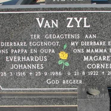 ZYL Everhardus Johannes, van 1916-1986 &amp; Magaretha Cornelia 1922-2005