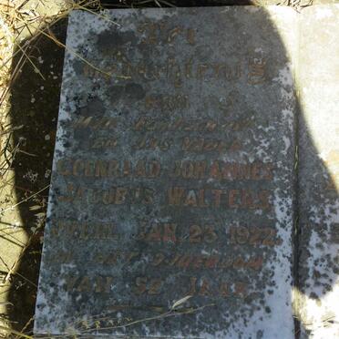 WALTERS Coenraad Johannes Jacobus -1922