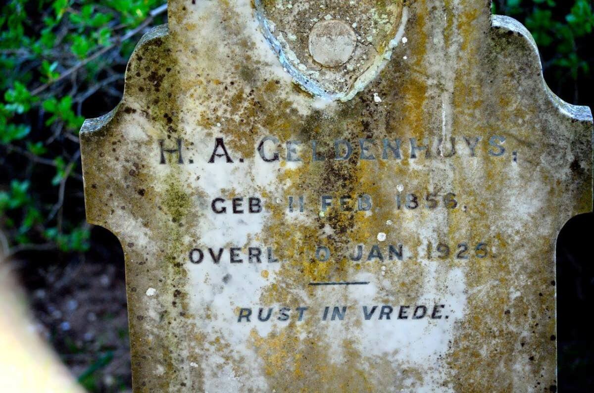 GELDENHUYS Hendrik Albertus Barend 1856-1925