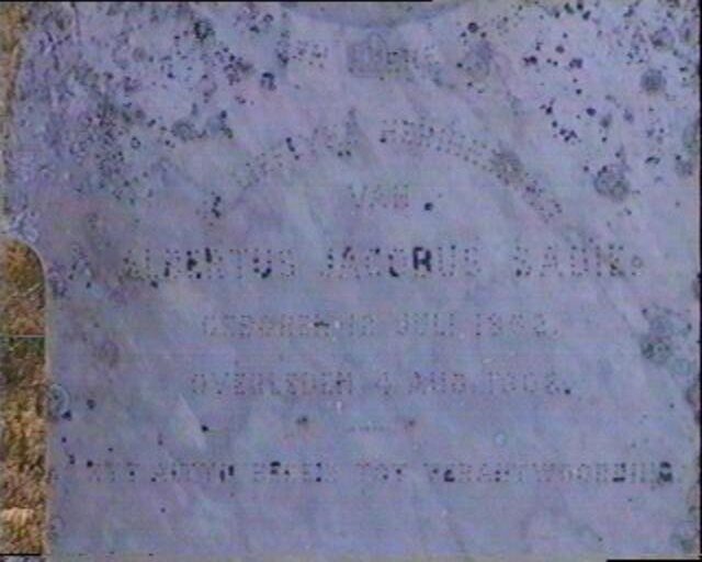 SADIE Albertus Jacobus 1862-1908