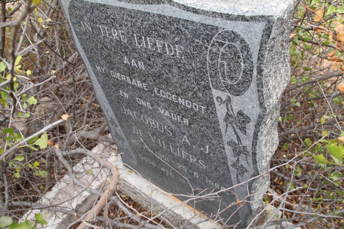 VILLIERS Jacobus A.J., de 1901-1968