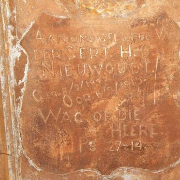 NIEUWOUDT Gert H.O. 18??-1915