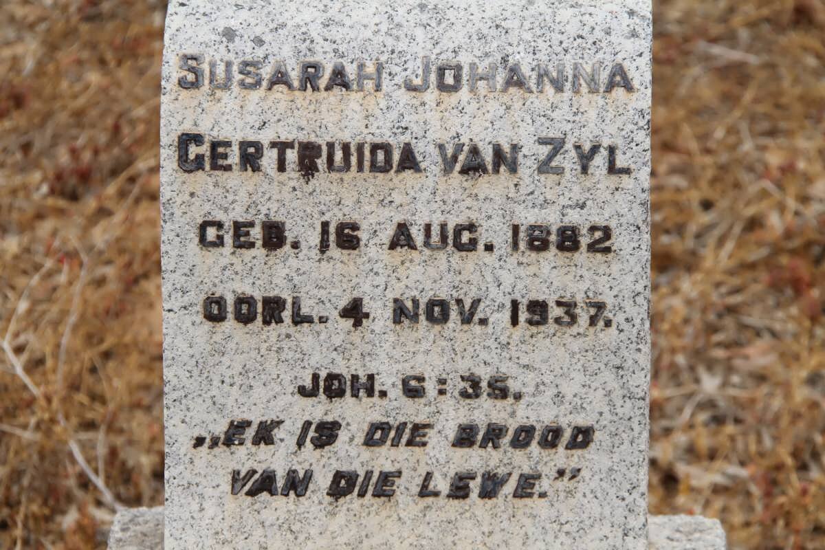 ZYL Susarah Johanna Gertruida, van 1882-1937