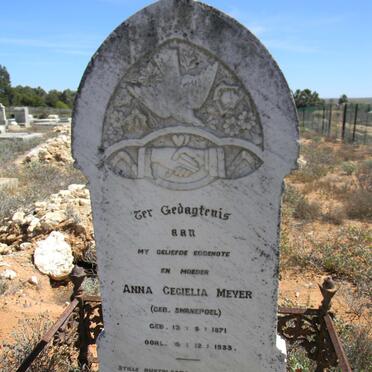 MEYER Anna Cecielia nee SWANEPOEL 1871-1933