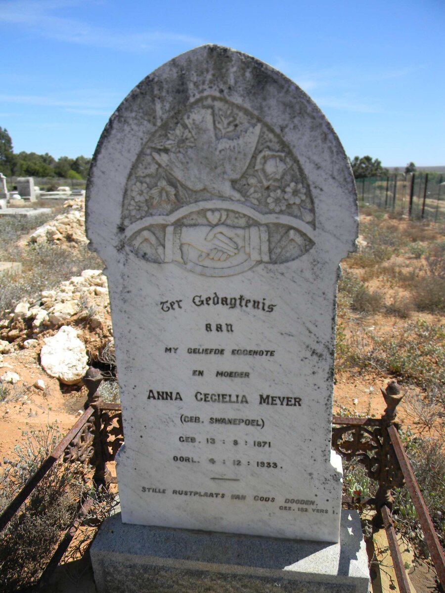 MEYER Anna Cecielia nee SWANEPOEL 1871-1933