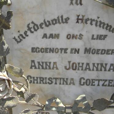 COETZEE Anna Johanna Christina 1892-1935