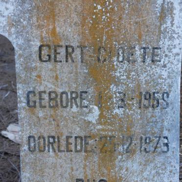 CLOETE Gert 1958-1973