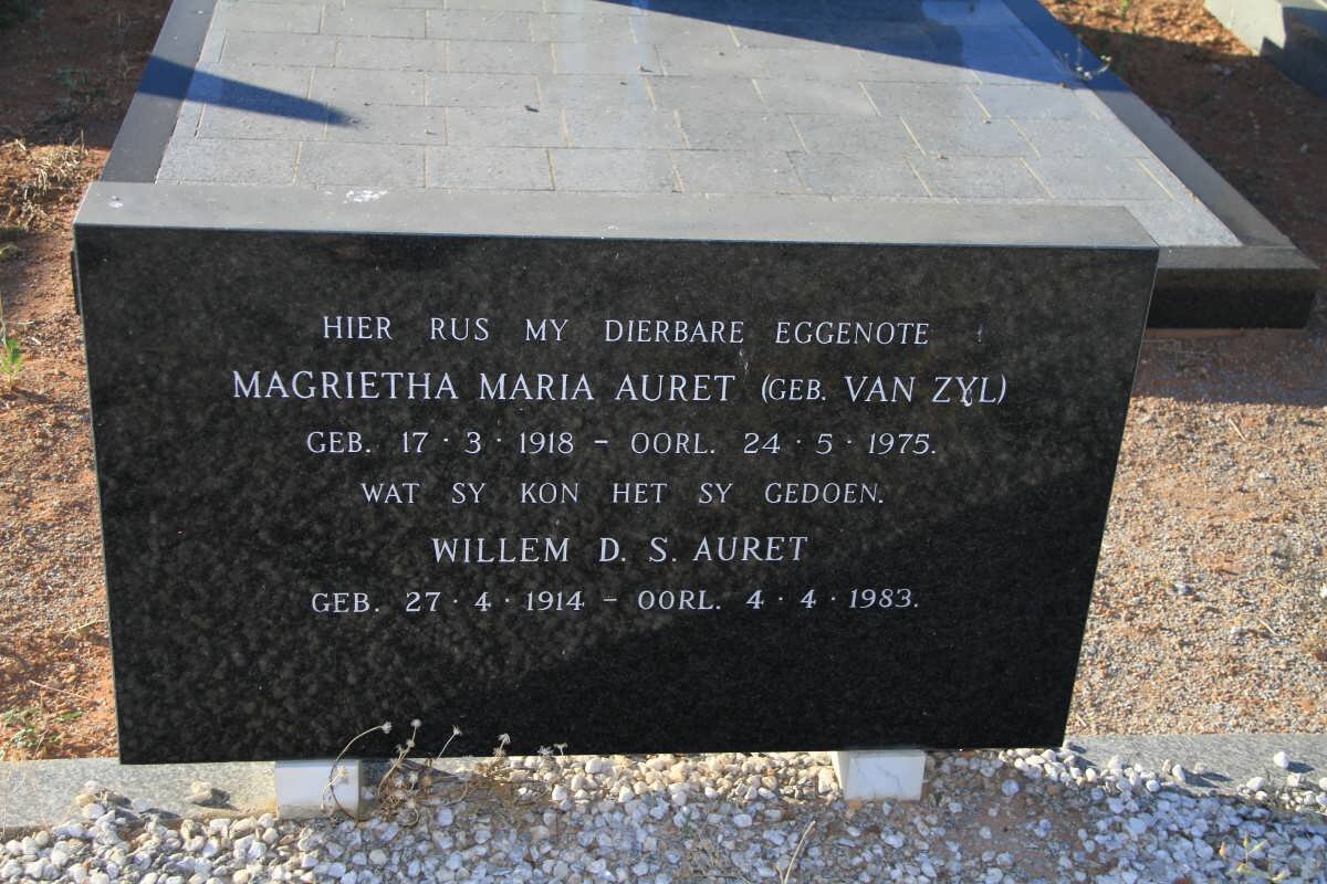 AURET Willem D.S. 1914-1983 &amp; Magrietha Maria VAN ZYL 1918-1975
