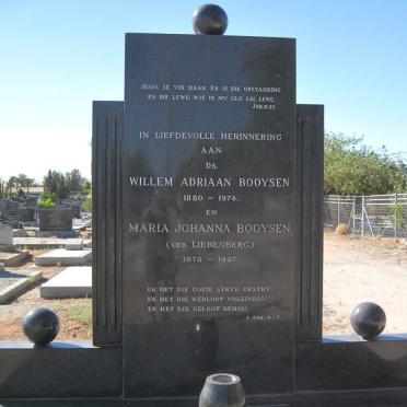 BOOYSEN Willem Adriaan 1880-1974 &amp; Maria Johanna LIEBENBERG 1876-1967