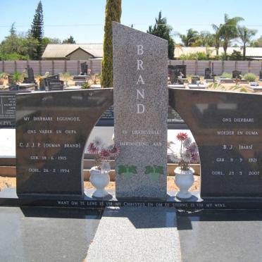 BRAND C.J.J.P. 1915-1994 &amp; B.J. 1921-2007