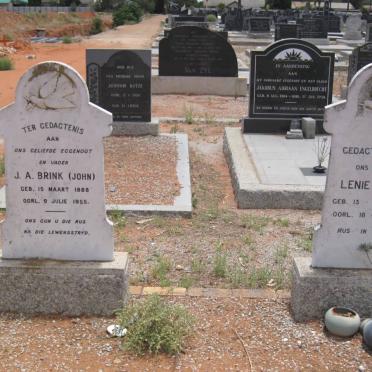 BRINK J.A. 1888-1955 &amp; Lenie 1991-1966