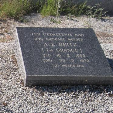 BRITZ A.E. nee LA GRANGE 1886-1970