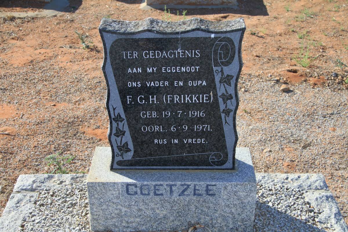 COETZEE F.G.H. 1916-1971