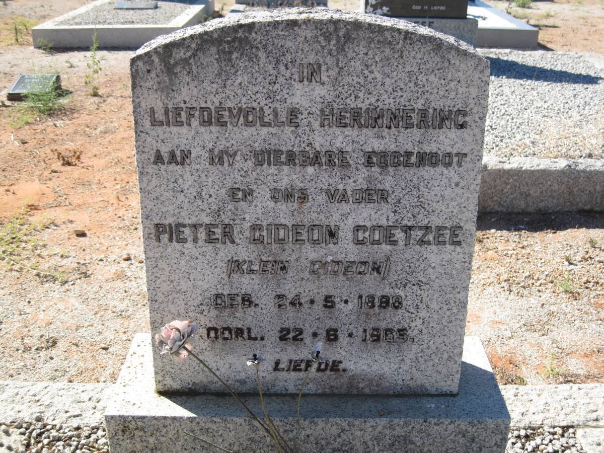COETZEE Pieter Gideon 1888-1965
