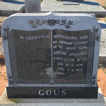GOUS Gideon Johannes Fakculyn 1938-1970