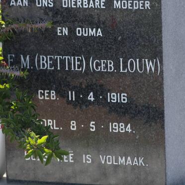 GOUS E.M. nee  LOUW  1916-1984