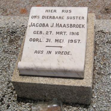 HAASBROEK Jacoba J. 1916-1957