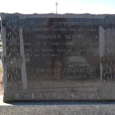 KOEGELENBERG Johannes Hendrik 1901-1962 &amp; Johanna Elizabeth 1906-1982