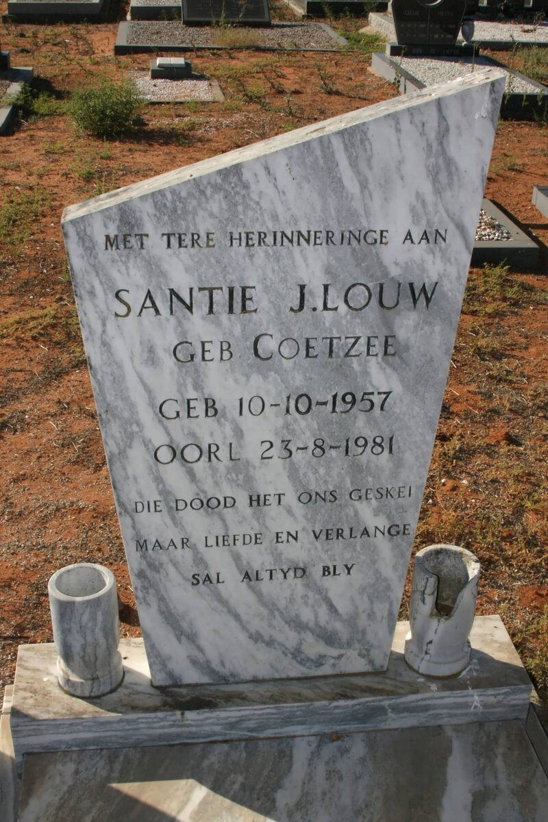 LOUW Santie J. nee COETZEE 1957-1981