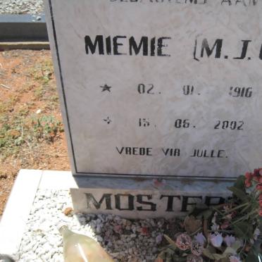 MOSTERT M.J.C. 1916-2002