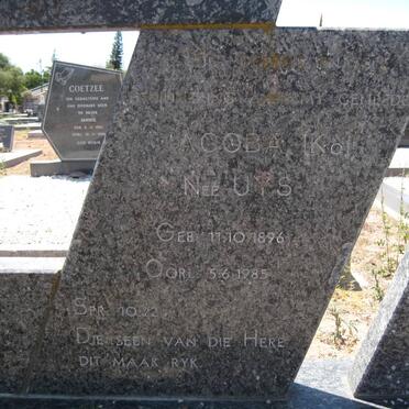 MERWE Jacoba, van der nee UYS 1896-1985