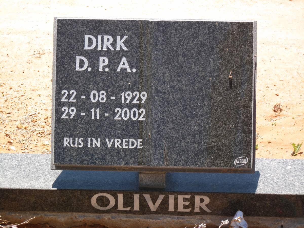 OLIVIER D.P.A. 1929-2002