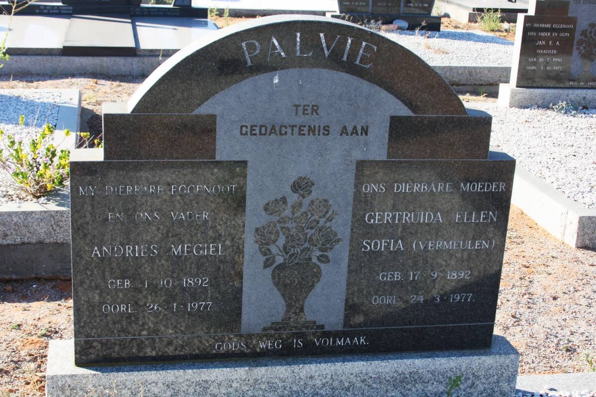 PALVIE Andries Megiel 1892-1977 &amp; Gertruida Ellen Sofia VERMEULEN 1892-1977