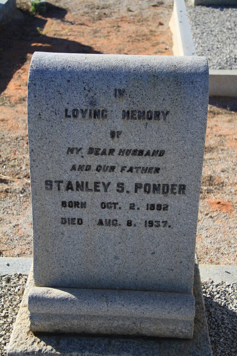 PONDER Stanley S. 1882-1937