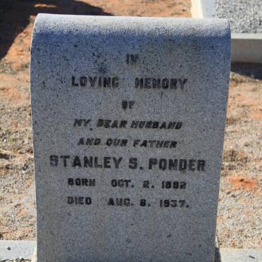 PONDER Stanley S. 1882-1937