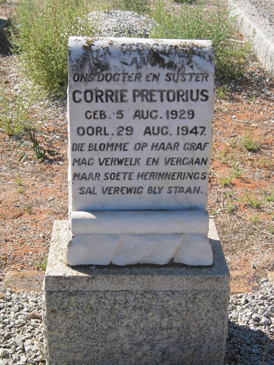 PRETORIUS Corrie 1929-1947