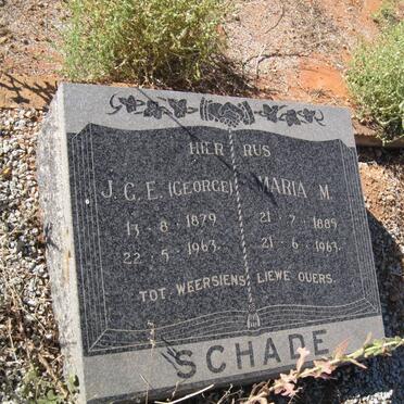 SCHADE J.G.E. 1879-1963 &amp; Maria M. 1885-1963