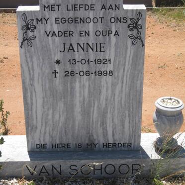 SCHOOR Jannie, van 1921-1998