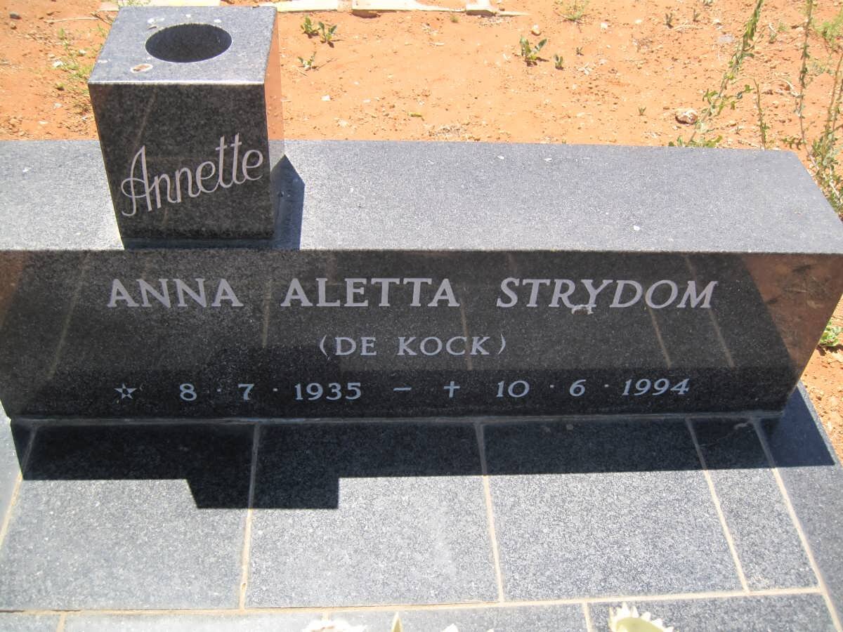 STRYDOM Anna Aletta nee DE KOCK 1935-1994