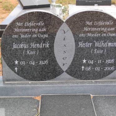VISSER Jacobus Hendrik 1926- &amp; Hester Wilhelmina 1928-2006