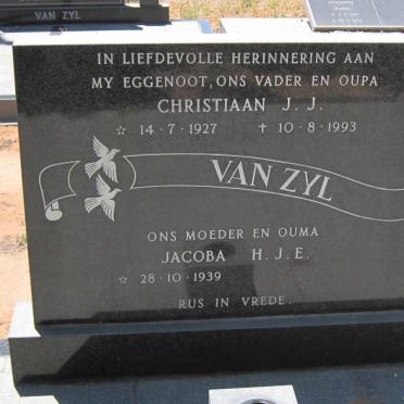 ZYL Christiaan J.J., van 1927-1993 &amp; Jacoba H.J.E. 1939-