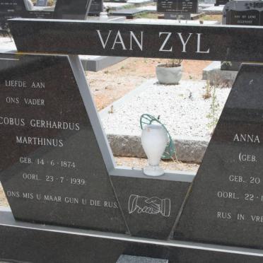 ZYL Jacobus Gerhardus Marthinus, van 1874-1939 &amp; Anna Magdalena BURGER 1894-1978