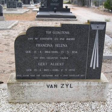 ZYL Gert Aldert, van 1883-1972 &amp; Francina Helena 1884-1958