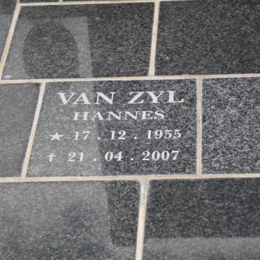 ZYL M.H., van 1918-2003 :: VAN ZYL Hannes 1955-2007