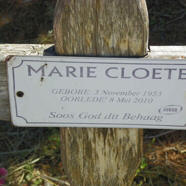 CLOETE Marie 1953-2010